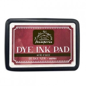 Штемпельная подушка DYE INK PAD WARM WKPR05 "Бордовая" Stamperia, 8х6 см
